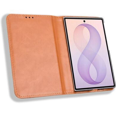 Чехол Deexe Retro Style (FF) для Samsung Galaxy Fold 8 - Brown