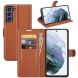 Чехол-книжка Deexe Book Type для Samsung Galaxy S21 FE (G990) - Brown. Фото 1 из 8