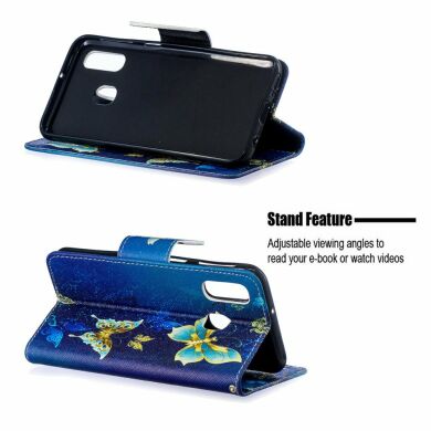 Чохол-книжка Deexe Color Wallet для Samsung Galaxy A40 (А405) - Blue Butterflies