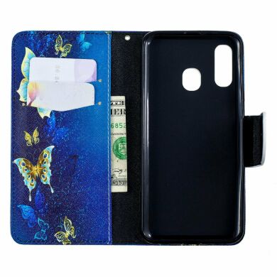 Чохол-книжка Deexe Color Wallet для Samsung Galaxy A40 (А405) - Blue Butterflies