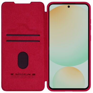 Чехол-книжка NILLKIN Qin Pro для Samsung Galaxy S24 FE (S721) - Red