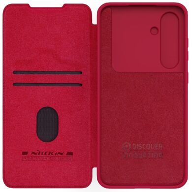 Чехол-книжка NILLKIN Qin Pro для Samsung Galaxy S24 FE (S721) - Red