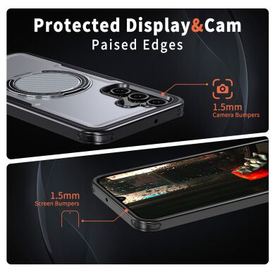 Чохол з кільцем-підставкою Reframe Grip MagSafe для Samsung Galaxy A16 (A165) - Black