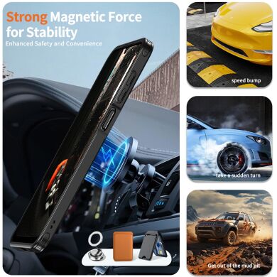 Чохол з кільцем-підставкою Reframe Grip MagSafe для Samsung Galaxy A16 (A165) - Black