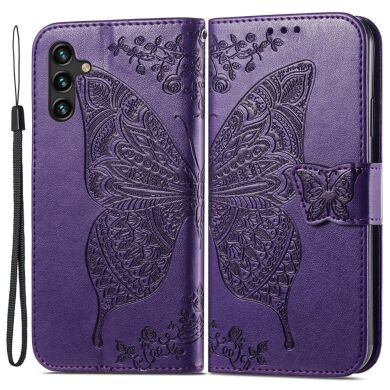 Чехол UniCase Butterfly Pattern для Samsung Galaxy A13 5G (A136) / A04s (A047) - Purple