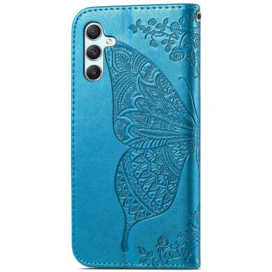 Чехол UniCase Butterfly Pattern для Samsung Galaxy A35 (A356) - Blue