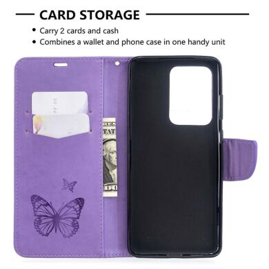 Чехол UniCase Butterfly Pattern для Samsung Galaxy S20 Ultra (G988) - Purple