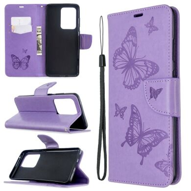 Чехол UniCase Butterfly Pattern для Samsung Galaxy S20 Ultra (G988) - Purple