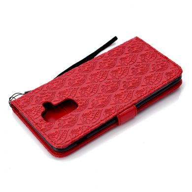 Чехол UniCase Leaf Wallet для Samsung Galaxy A6+ 2018 (A605) - Red
