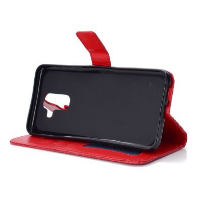 Чехол UniCase Leaf Wallet для Samsung Galaxy A6+ 2018 (A605) - Red