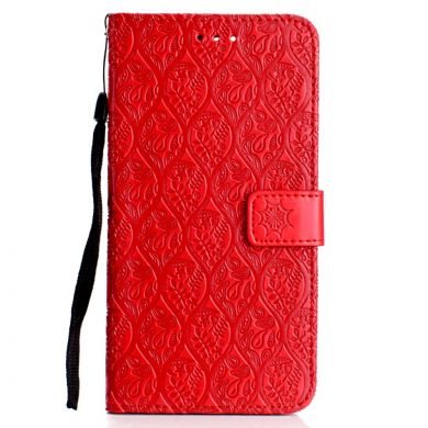Чехол UniCase Leaf Wallet для Samsung Galaxy A6+ 2018 (A605) - Red