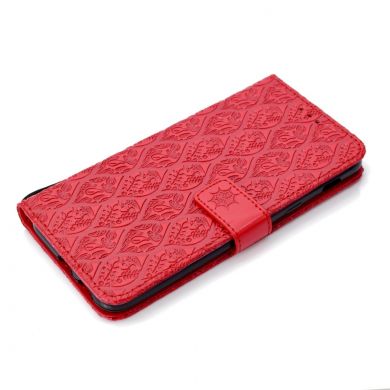 Чехол UniCase Leaf Wallet для Samsung Galaxy A6+ 2018 (A605) - Red