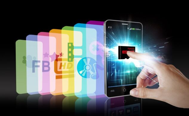 Карта памяти Apacer microSDXC UHS-I 64GB R100 V10 A1 + адаптер (AP64GMCSX10UB-R) - Black