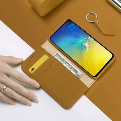 Кожаный чехол DUX DUCIS Wish Series для Samsung Galaxy S10e (G970) - Khaki