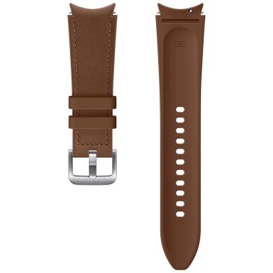 Оригинальный кожаный ремешок Hybrid Band (Size M/L) для Samsung Galaxy Watch 4 / 4 Classic / 5 / 5 Pro / 6 / 6 Classic (ET-SHR89LAEGRU) - Camel