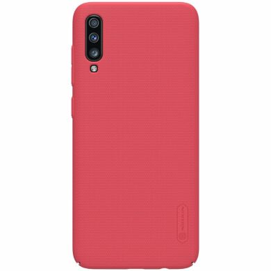 Пластиковый чехол NILLKIN Frosted Shield для Samsung Galaxy A50 (A505) - Red
