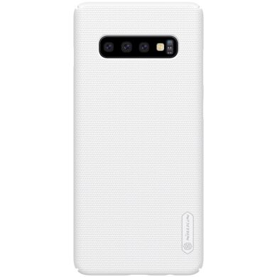 Пластиковый чехол NILLKIN Frosted Shield для Samsung Galaxy S10 Plus - White
