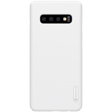 Пластиковый чехол NILLKIN Frosted Shield для Samsung Galaxy S10 Plus - White