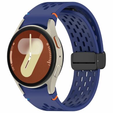 Ремешок Deexe Astra Strap для Samsung Galaxy Watch 4 / 4 Classic / 5 / 5 Pro / 6 / 6 Classic / 7 / FE - Midnight Blue