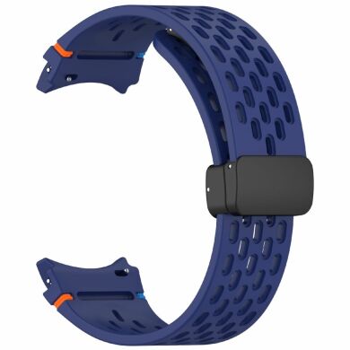 Ремешок Deexe Astra Strap для Samsung Galaxy Watch 4 / 4 Classic / 5 / 5 Pro / 6 / 6 Classic / 7 / FE - Midnight Blue