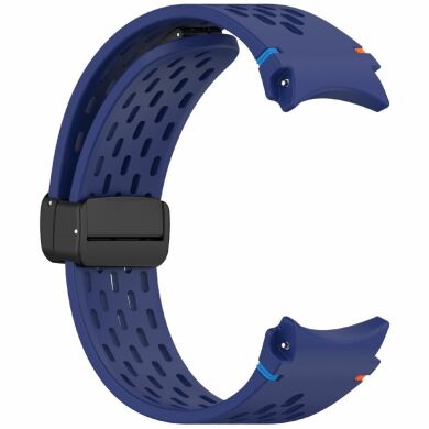 Ремешок Deexe Astra Strap для Samsung Galaxy Watch 4 / 4 Classic / 5 / 5 Pro / 6 / 6 Classic / 7 / FE - Midnight Blue