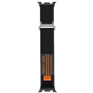 Ремінець Deexe Nylon Magic Tape для Samsung Galaxy Watch 8 (40/44mm) / 8 Classic - Black