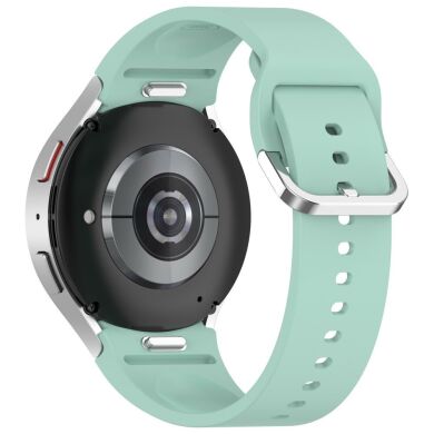 Ремешок Deexe Silicone Band для Samsung Galaxy Watch 4 / 4 Classic / 5 / 5 Pro / 6 / 6 Classic / 7 / FE - Green