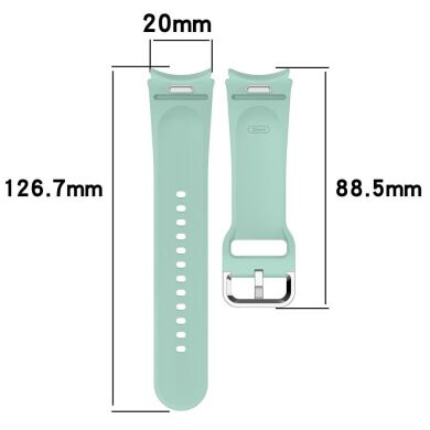 Ремешок Deexe Silicone Band для Samsung Galaxy Watch 4 / 4 Classic / 5 / 5 Pro / 6 / 6 Classic / 7 / FE - Green