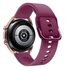 Ремінець Deexe Soft Silicone для  Samsung Galaxy Watch 3 (41mm) - Wine Red