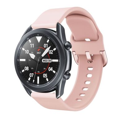 Ремешок Deexe Soft Silicone для  Samsung Galaxy Watch 3 (45mm) - Pink
