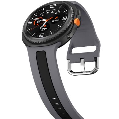 Ремешок Deexe Sport Strap для Samsung Galaxy Watch 8 (40/44mm) / 8 Classic - Grey / Black