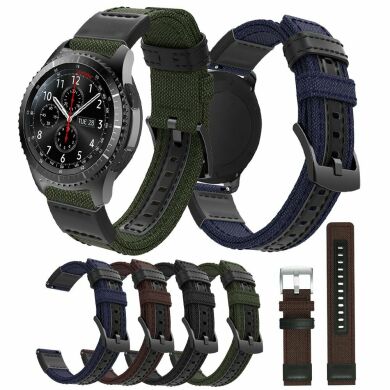 Ремінець UniCase Canvas Strap для Samsung Galaxy Watch 46mm / Watch 3 45mm / Gear S3 - Black