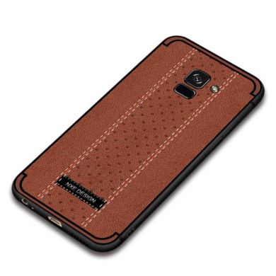 Защитный чехол NXE Leather Cover для Samsung Galaxy A8 2018 (A530) - Brown