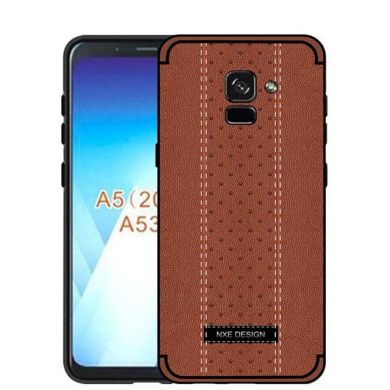 Защитный чехол NXE Leather Cover для Samsung Galaxy A8 2018 (A530) - Brown