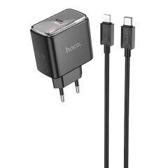 Сетевое зарядное устройство Hoco CS41A 35W + кабель Type-C to Lightning - Black