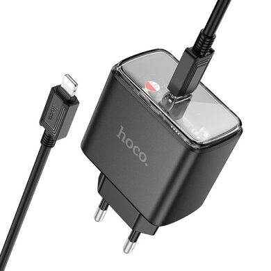 Сетевое зарядное устройство Hoco CS41A 35W + кабель Type-C to Lightning - Black