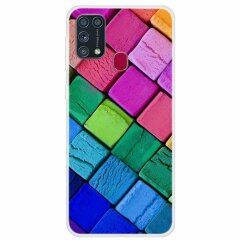 Силіконовий (TPU) чохол Deexe Life Style для Samsung Galaxy M31 (M315) - Colorful Blocks