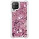 Силиконовый (TPU) чехол Deexe Liquid Glitter для Samsung Galaxy A22 (A225) / M22 (M225) - Rose Gold Hearts. Фото 3 из 7