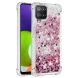 Силиконовый (TPU) чехол Deexe Liquid Glitter для Samsung Galaxy A22 (A225) / M22 (M225) - Rose Gold Hearts. Фото 2 из 7