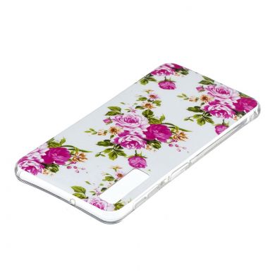Силиконовый (TPU) чехол Deexe LumiCase для Samsung Galaxy A7 2018 (A750) - Vivid Flowers