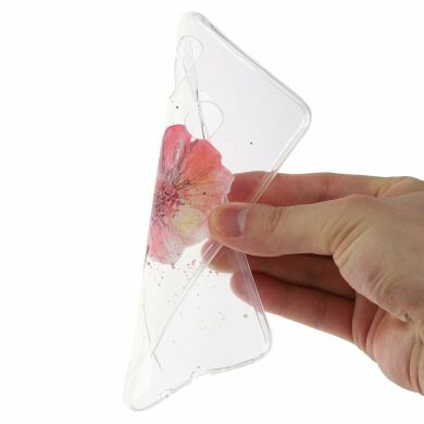 Силиконовый (TPU) чехол Deexe Pretty Glossy для Samsung Galaxy A10s (A107) - Flower