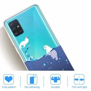 Силіконовий (TPU) чохол Deexe Pretty Glossy для Samsung Galaxy A31 (A315) - Polar Bear