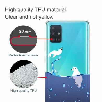 Силиконовый (TPU) чехол Deexe Pretty Glossy для Samsung Galaxy A31 (A315) - Polar Bear