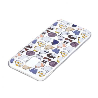 Силиконовый (TPU) чехол Deexe Pretty Glossy для Samsung Galaxy A6 2018 (A600) - Cat Pattern