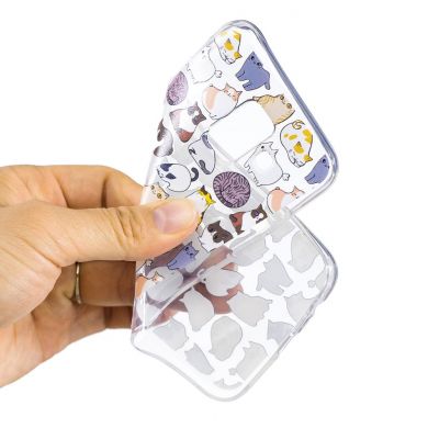 Силиконовый (TPU) чехол Deexe Pretty Glossy для Samsung Galaxy A6 2018 (A600) - Cat Pattern
