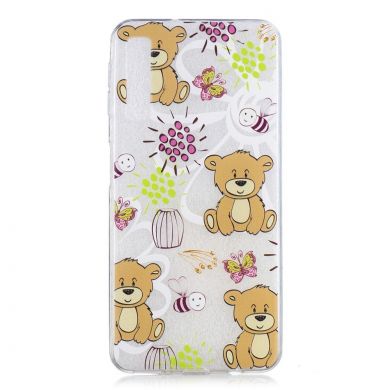 Силиконовый (TPU) чехол Deexe Pretty Glossy для Samsung Galaxy A7 2018 (A750) - Brown Bears
