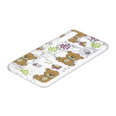 Силиконовый (TPU) чехол Deexe Pretty Glossy для Samsung Galaxy A7 2018 (A750) - Brown Bears