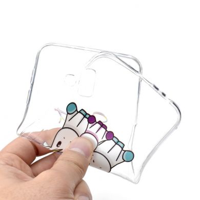 Силіконовий (TPU) чохол Deexe Pretty Glossy для Samsung Galaxy J6+ (J610) - Sweet Unicorns