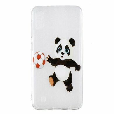 Силіконовий (TPU) чохол Deexe Pretty Glossy для Samsung Galaxy M10 (M105) - Panda Playing Football