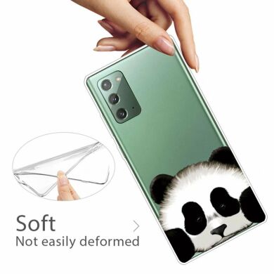 Силиконовый (TPU) чехол Deexe Pretty Glossy для Samsung Galaxy Note 20 (N980) - Panda